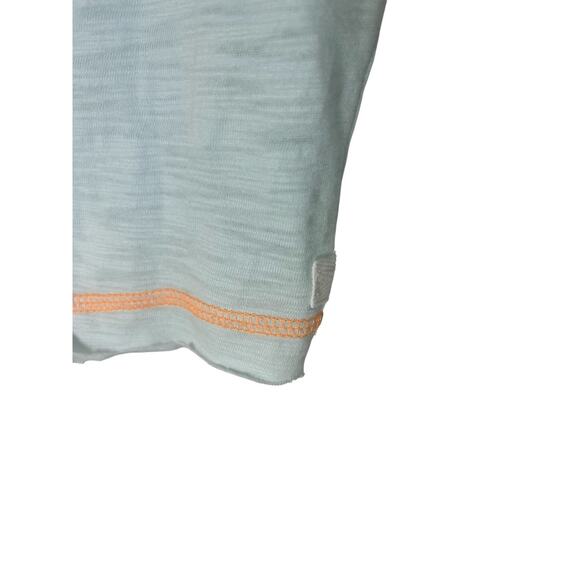 Lisa Todd Light Blue Long Sleeve Surf Henley Women’s Small Casual Basic Top - Picture 2 of 10